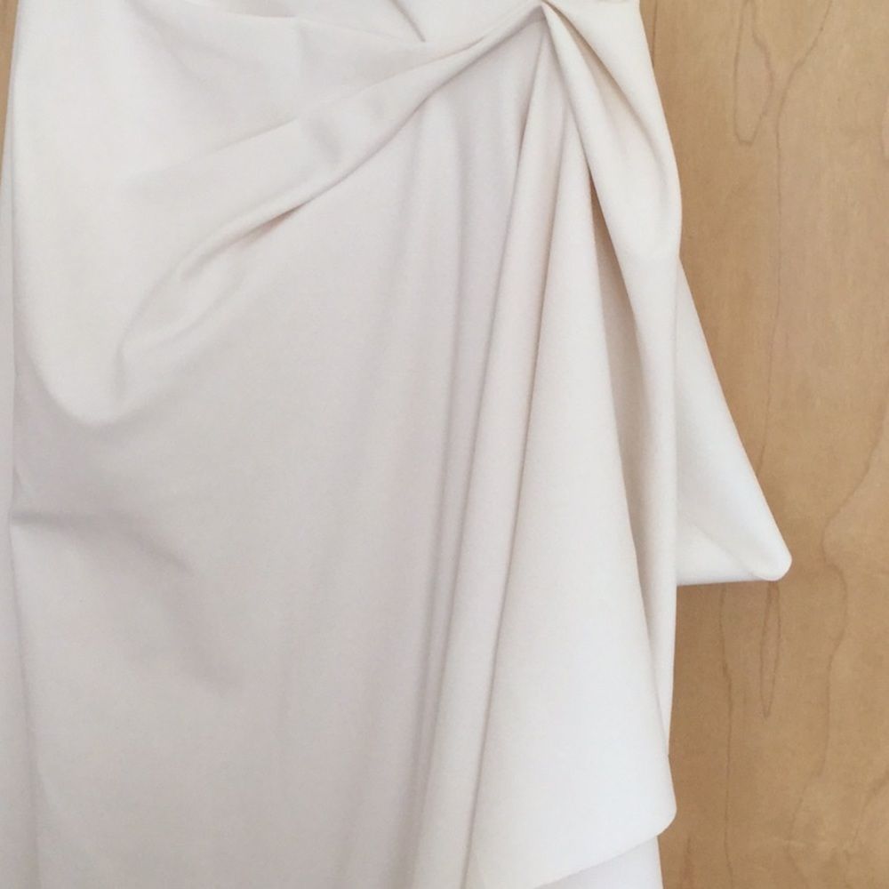 Chiara Boni Strapless Bustier Side-Drape LongDress - Picture 3 of 11